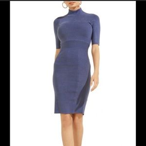 Guess Blue Body Con Ribbed Dress. Size Medium.